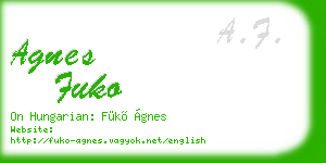 agnes fuko business card